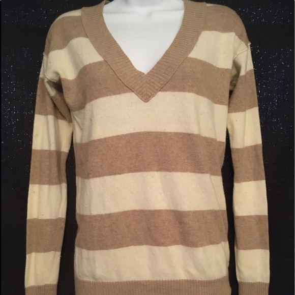 Mossimo Supply Co. Tops - Cream & Tan striped sweater